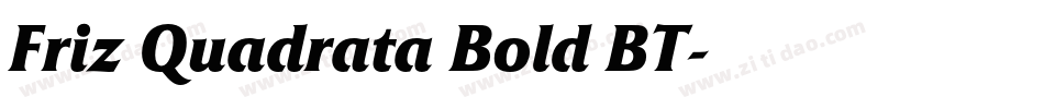 Friz Quadrata Bold BT字体转换